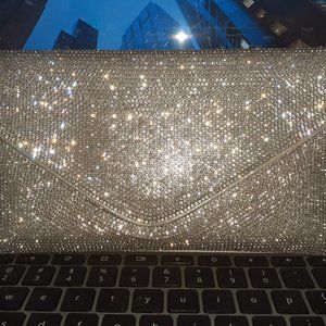 Steve Madden BSWAGGER Rhinestone Clutch